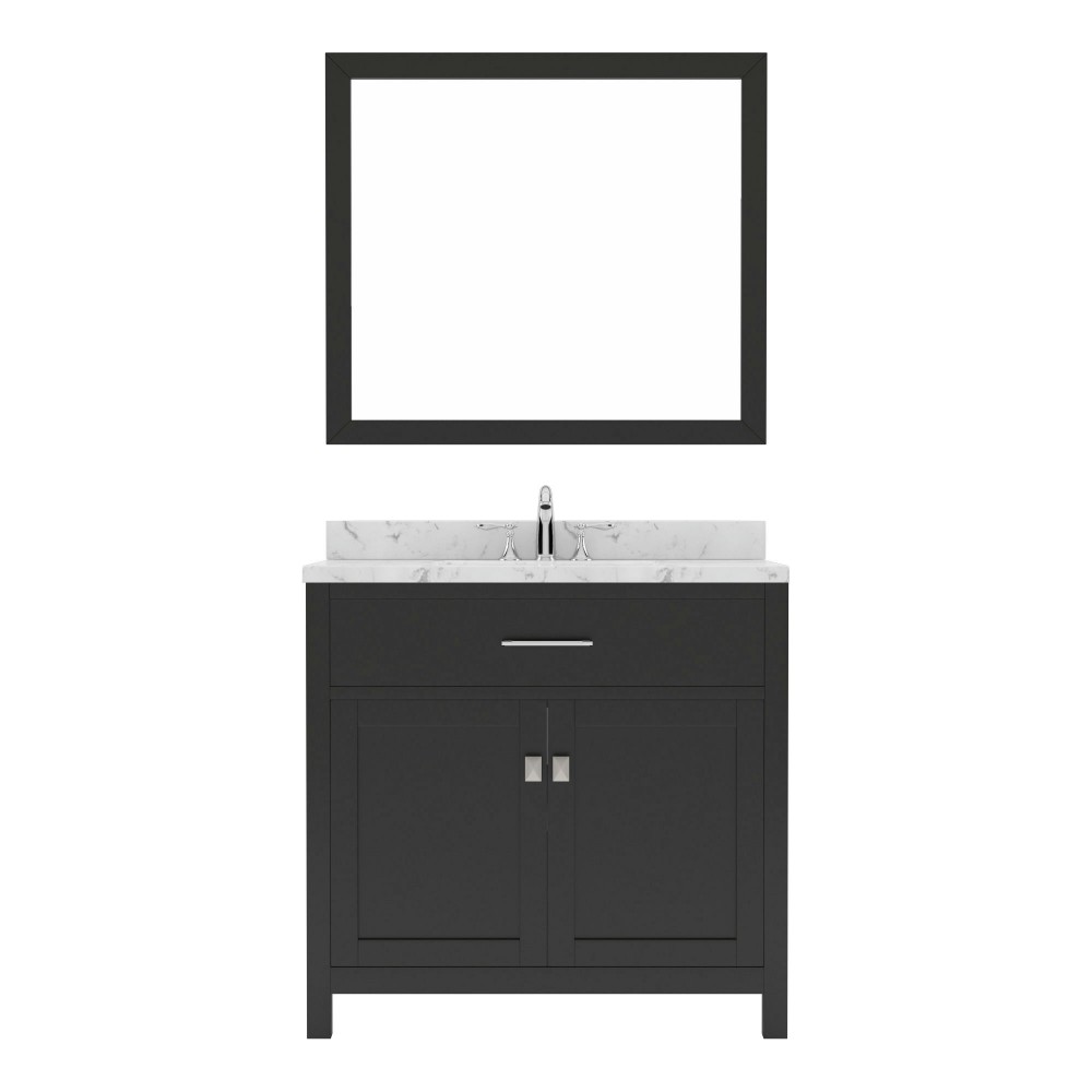 Caroline 36" Bath Vanity in Espresso, Quartz Top, Sink, MS-2036-CMSQ-ES-002