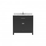 Caroline 36" Bath Vanity in Espresso, Quartz Top, Sink, MS-2036-CMSQ-ES-NM
