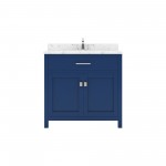 Caroline 36" Bath Vanity in French Blue, Quartz Top, Sink, MS-2036-CMSQ-FB-NM