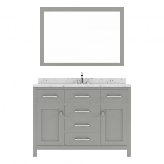 Caroline 48" Bath Vanity in Cashmere Gray, Quartz Top, Sink, MS-2048-CMRO-CG