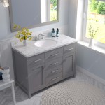 Caroline 48" Bath Vanity in Cashmere Gray, Quartz Top, Sink, MS-2048-CMRO-CG