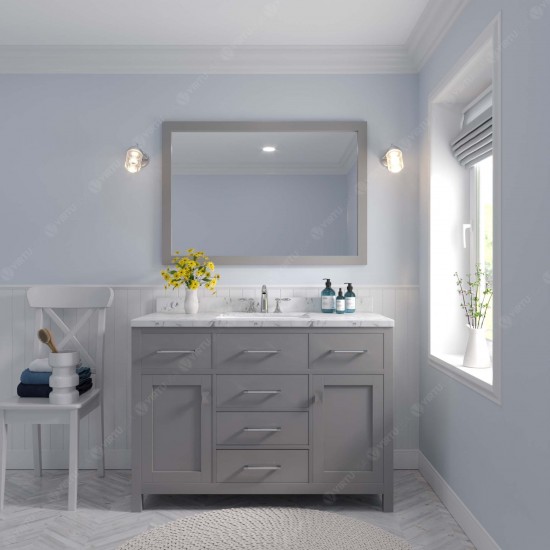 Caroline 48" Bath Vanity in Cashmere Gray, Quartz Top, Sink, MS-2048-CMRO-CG-001