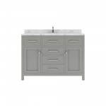 Caroline 48" Bath Vanity in Cashmere Gray, Quartz Top, Sink, MS-2048-CMRO-CG-NM