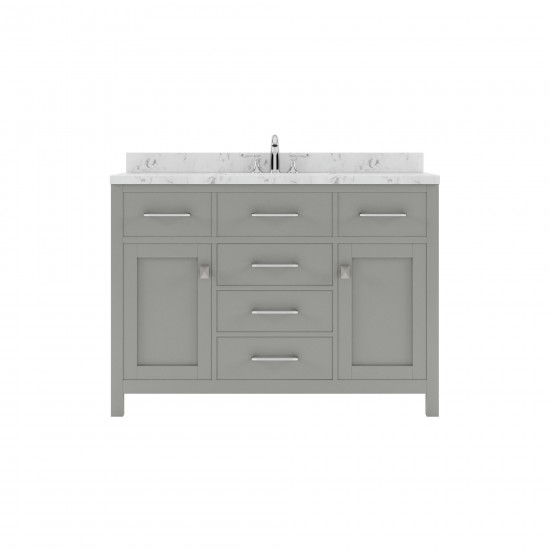 Caroline 48" Bath Vanity in Cashmere Gray, Quartz Top, Sink, MS-2048-CMRO-CG-NM