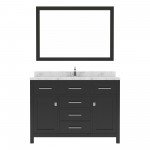 Caroline 48" Bath Vanity in Espresso, Quartz Top, Sink, MS-2048-CMRO-ES-001