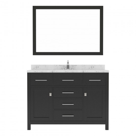 Caroline 48" Bath Vanity in Espresso, Quartz Top, Sink, MS-2048-CMRO-ES-001