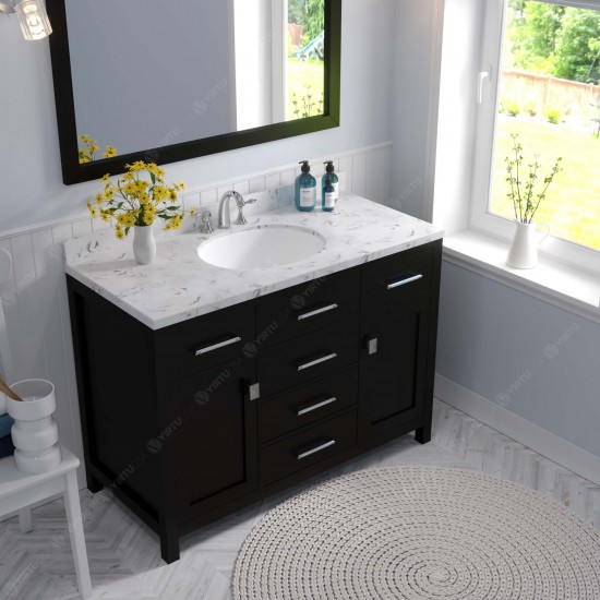 Caroline 48" Bath Vanity in Espresso, Quartz Top, Sink, MS-2048-CMRO-ES-001
