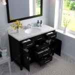Caroline 48" Bath Vanity in Espresso, Quartz Top, Sink, MS-2048-CMRO-ES-001