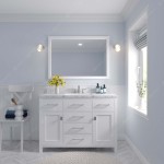 Caroline 48" Bath Vanity in White, Quartz Top, Sink, MS-2048-CMRO-WH-002