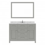 Caroline 48" Bath Vanity in Cashmere Gray, Quartz Top, Sink, MS-2048-CMSQ-CG-001