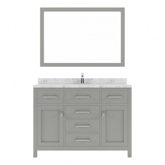 Caroline 48" Bath Vanity in Cashmere Gray, Quartz Top, Sink, MS-2048-CMSQ-CG-001