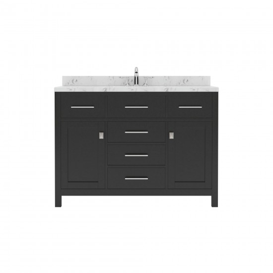 Caroline 48" Bath Vanity in Espresso, Quartz Top, Sink, MS-2048-CMSQ-ES-NM