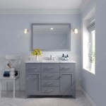 Caroline 48" Single Bath Vanity in Gray, Quartz Top, Sink, MS-2048-CMSQ-GR-002