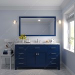 Caroline 60" Bath Vanity in French Blue, Quartz Top, Sink, MS-2060-CMRO-FB