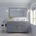 Caroline 60" Single Bath Vanity in Gray, Quartz Top, Sink, MS-2060-CMRO-GR-002