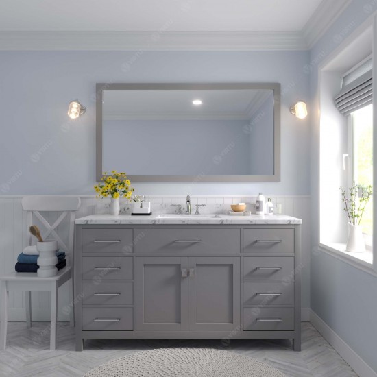 Caroline 60" Bath Vanity in Cashmere Gray, Quartz Top, Sink, MS-2060-CMSQ-CG-001