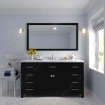 Caroline 60" Bath Vanity in Espresso, Quartz Top, Sink, MS-2060-CMSQ-ES