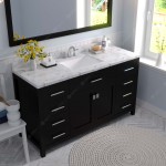 Caroline 60" Bath Vanity in Espresso, Quartz Top, Sink, MS-2060-CMSQ-ES