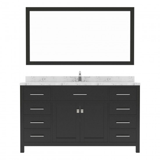 Caroline 60" Bath Vanity in Espresso, Quartz Top, Sink, MS-2060-CMSQ-ES-001