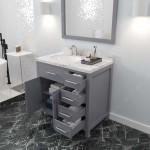 Caroline Parkway 36" Bath Vanity in Gray, Quartz Top, Sink, MS-2136R-CMRO-GR