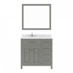 Caroline Parkway 36" Bath Vanity in Gray, Quartz Top, Sink, MS-2136R-CMSQ-CG-001