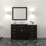 Caroline Parkway 57" Bath Vanity Espresso Quartz Top, Sink, MS-2157L-CMSQ-ES-001