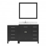 Caroline Parkway 57" Bath Vanity Espresso Quartz Top, Sink, MS-2157R-CMRO-ES-001