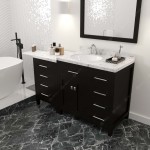 Caroline Parkway 57" Bath Vanity Espresso Quartz Top, Sink, MS-2157R-CMRO-ES-001