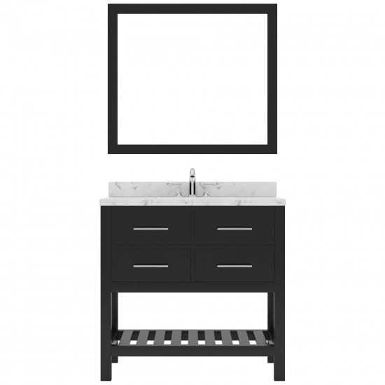 Caroline Estate 36" Bath Vanity Espresso, Quartz Top, Sink, MS-2236-CMRO-ES-001