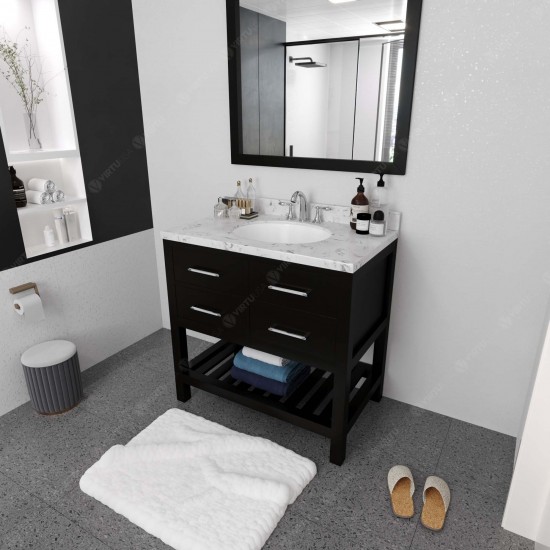 Caroline Estate 36" Bath Vanity Espresso, Quartz Top, Sink, MS-2236-CMRO-ES-001