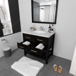 Caroline Estate 36" Bath Vanity Espresso, Quartz Top, Sink, MS-2236-CMRO-ES-001