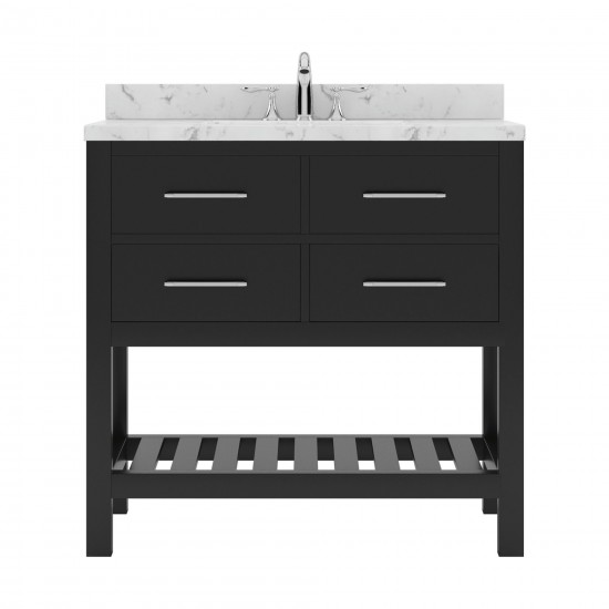 Caroline Estate 36" Bath Vanity Espresso, Quartz Top, Sink, MS-2236-CMRO-ES-NM