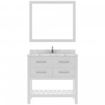 Caroline Estate 36" Bath Vanity in White, Quartz Top, Sink, MS-2236-CMRO-WH