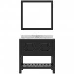 Caroline Estate 36" Bath Vanity in Espresso, Quartz Top, Sink, MS-2236-CMSQ-ES