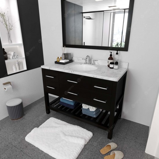 Caroline Estate 48" Bath Vanity Espresso, Quartz Top, Sink, MS-2248-CMRO-ES-002