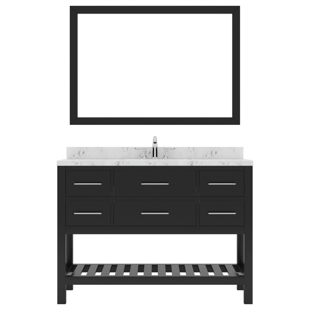 Caroline Estate 48" Bath Vanity Espresso, Quartz Top, Sink, MS-2248-CMSQ-ES-002