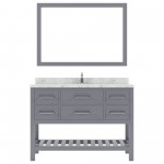 Caroline Estate 48" Bath Vanity in Gray, Quartz Top, Sink, MS-2248-CMSQ-GR-001