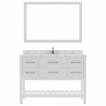 Caroline Estate 48" Bath Vanity in White, Quartz Top, Sink, MS-2248-CMSQ-WH-002