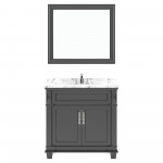 Victoria 36" Bath Vanity in Espresso, Quartz Top, Sink, MS-2636-CMRO-ES-001