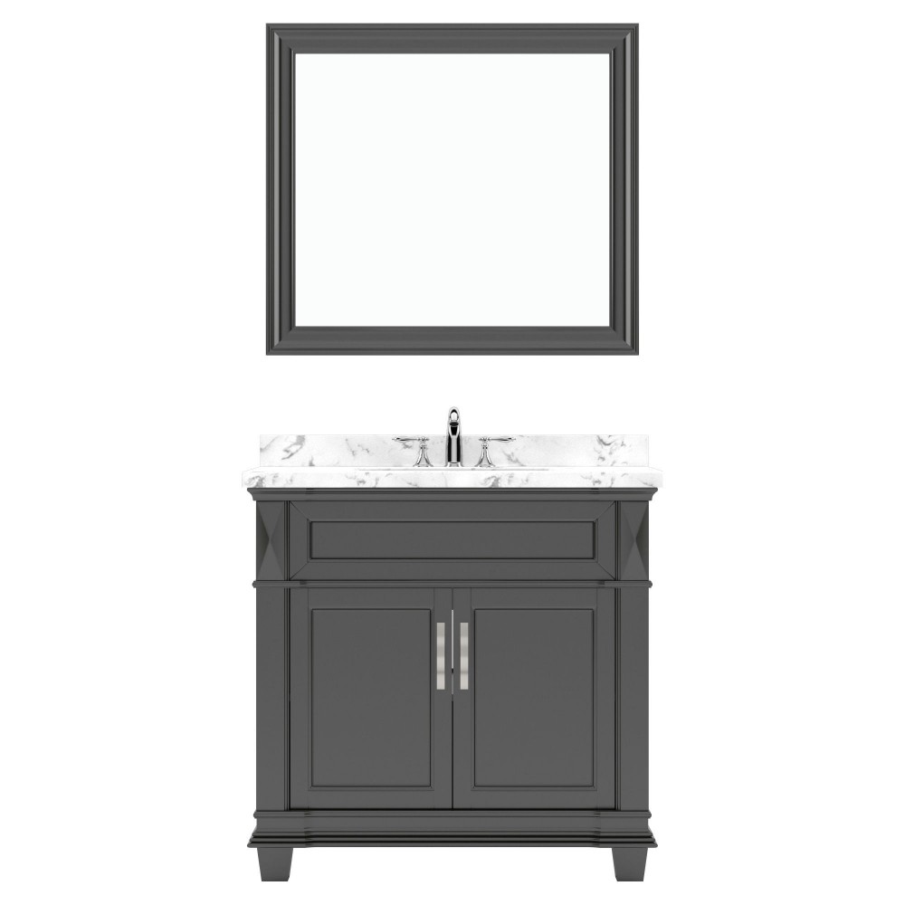 Victoria 36" Bath Vanity in Espresso, Quartz Top, Sink, MS-2636-CMRO-ES-001