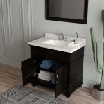 Victoria 36" Bath Vanity in Espresso, Quartz Top, Sink, MS-2636-CMSQ-ES-002