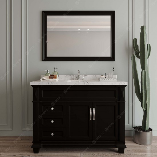 Victoria 48" Bath Vanity in Espresso, Quartz Top, Sink, MS-2648-CMRO-ES