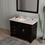 Victoria 48" Bath Vanity in Espresso, Quartz Top, Sink, MS-2648-CMRO-ES