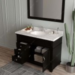 Victoria 48" Bath Vanity in Espresso, Quartz Top, Sink, MS-2648-CMRO-ES