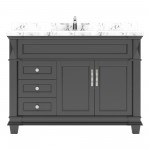 Victoria 48" Bath Vanity in Espresso, Quartz Top, Sink, MS-2648-CMRO-ES-NM