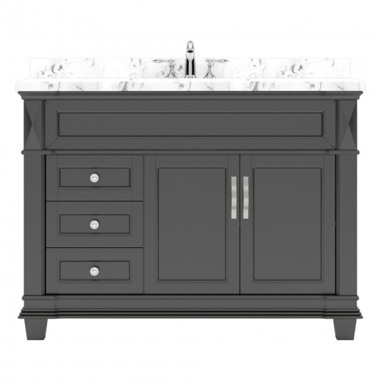 Victoria 48" Bath Vanity in Espresso, Quartz Top, Sink, MS-2648-CMRO-ES-NM