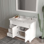 Victoria 48" Bath Vanity in White, Quartz Top, Sink, MS-2648-CMSQ-WH