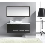 Ceanna 55" Bath Vanity in Espresso, Engineered Stone Top, Sink, MS-430-S-ES