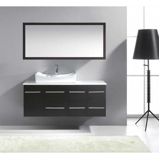 Ceanna 55" Bath Vanity in Espresso, Engineered Stone Top, Sink, MS-430-S-ES