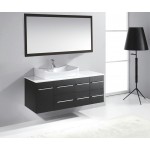 Ceanna 55" Bath Vanity in Espresso, Engineered Stone Top, Sink, MS-430-S-ES